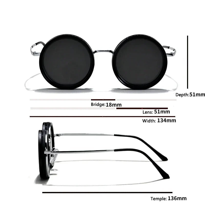 DimEye Adjustable Round Polarized Sunglasses