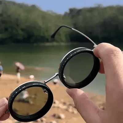 DimEye Adjustable Round Polarized Sunglasses